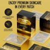 50pcs 24k Gold Under Eye Patches for Dark Circles Puffy Eyes Wrinkles Collagen Under Eye Masks Hydrating Under Eye Gel Pads for Eye Bags for All Skin