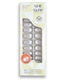 SheSlay TickFit Tips | 140pcs Multi-Color French Press-On Nails ��������� Clear, Nude, Pink (Nail shape: Square, Color: Duskrose)