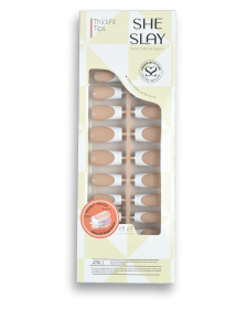 SheSlay TickFit Tips | 140pcs Multi-Color French Press-On Nails ��������� Clear, Nude, Pink (Nail shape: Square, Color: Sunkiss)