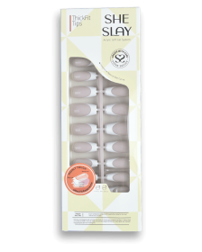 SheSlay TickFit Tips | 140pcs Multi-Color French Press-On Nails ��������� Clear, Nude, Pink (Nail shape: Coffin, Color: Duskrose)