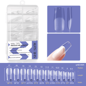 SheSlay 120 Gel X Nail Tips ��������� Soft Gel Extensions for DIY Salon Nails | Medium to Short Length (Nail shape: Square)