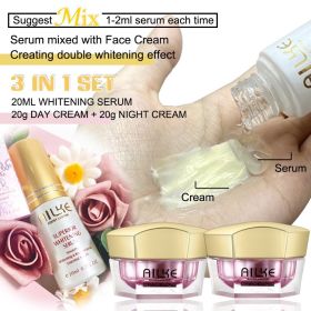 AILKE Skin Radiant Facial Cream With Sodium Hyaluronate, Lightening, Moisturizing, Cleansing, Improve Dull Skin Face Cream (Color: Cream and Serum)