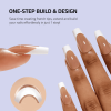 SheSlay TickFit Tips | 140pcs Multi-Color French Press-On Nails ��������� Clear, Nude, Pink