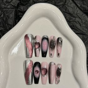 Y2g Black Cool Hot Girl Stickers Wear Nail Tip (Option: Large L-2531 Long Ladder)
